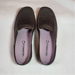MERRELL Cima Espresso Leather Slide Loafer - 7